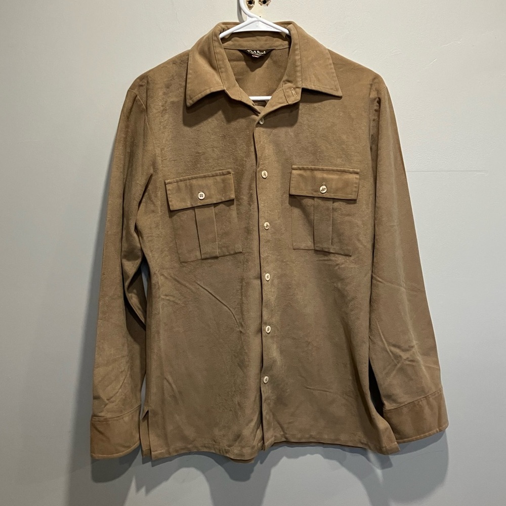 DaVinci tan button up shirt women’s